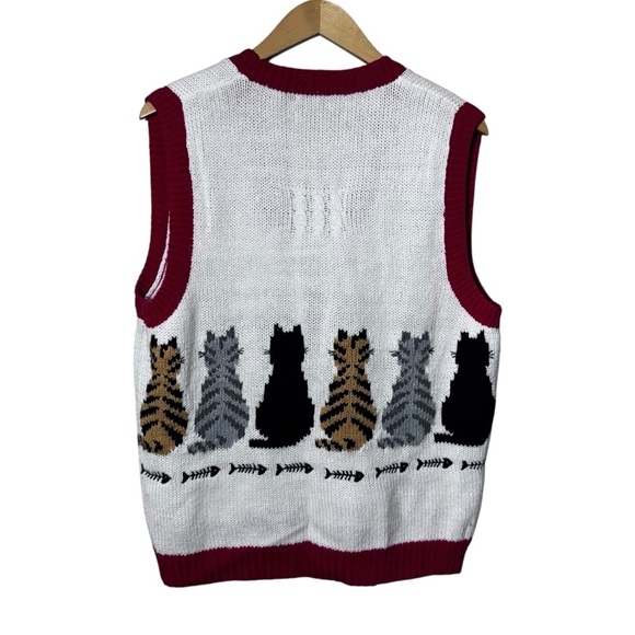 SOLD Vintage Marisa Christina Vneck Knit Button Front Vest Size Large - Picture 2 of 9